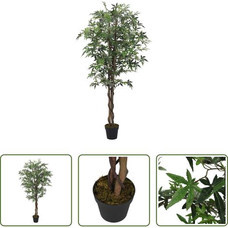 Arbre artificiel -  Érable artificiel 224 feuilles 80 cm vert (1/5)