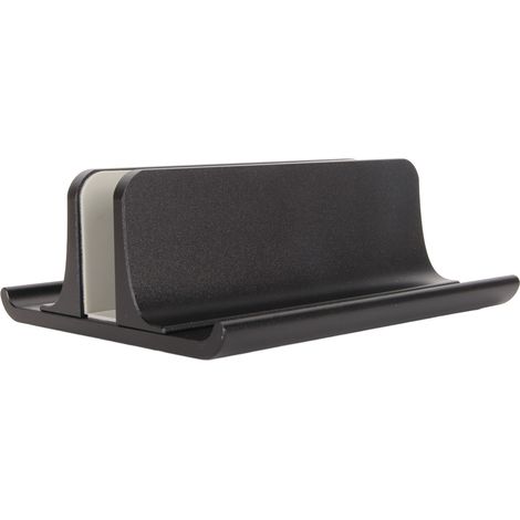 Support vertical pour ordinateur portable 3 en 1 en alliage d'aluminium, taille réglable, gain de place, pour ordinateurs portables jusqu'à 17,3 pouces, noir (1/5)