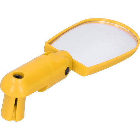 Rétroviseur de Vélo Tournant 360°, Miroir Universel pour Guidon Jaune Sécurité (1/5)
