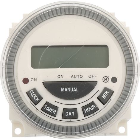 Temporizador Digital LCD - Relé Programable - 110 V / 220 V - 30 A - Memoria Batería Integrada - 1 Min a 168 H - Para Cajas Luminosas y Equipos Eléctricos - Unidad (1/5)