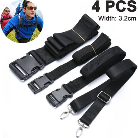 Sangle de poitrine réglable avec boucle sifflet d'urgence pour sac à dos, compatible avec les bretelles de sacs à dos en tissu pour activités de plein air. (1/5)