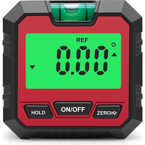 LYCXAMES Mini-Digital-Neigungsmesser, Winkelmesser/Neigungsmesser/Wasserwaage, 3-in-1-Winkelmesser/90°-Neigungsmesser, digitale Wasserwaage für 4 x 90 Grad Messbereich (1/5)