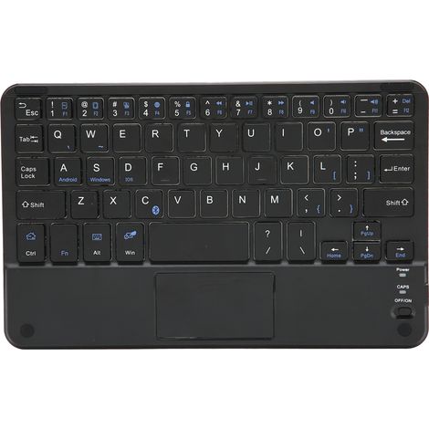 Clavier sans fil 7 pouces ultra-fin étanche anti-poussière économe en énergie portable avec pavé tactile pour Windows