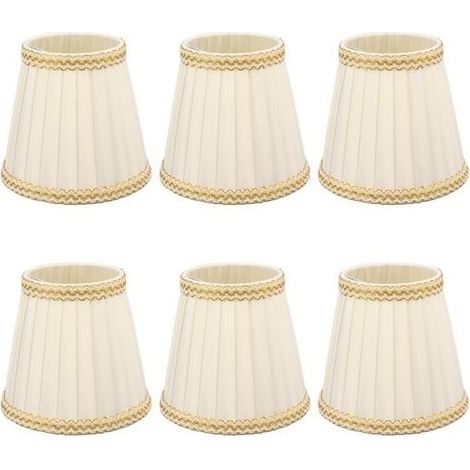 6Pcs Small Lampshade Clip On Drum Lampshade in Fabric for Chandelier Spark plugs Bulbs Accessories of lighting (1/5)