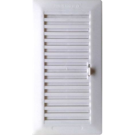 Rejilla empotrar regulable 13.3x26cm + marco abs blanco (g)