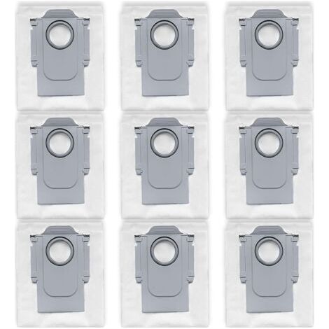 9 Sacs à poussière compatibles avec Roborock Qrevo Série (Curv, Curv 2 Pro, CurvX, Curv S5X, Edge, Master, MaxV, Plus, Pro, S, Slim, S5V), QV 35A / 35S, S8 MaxV Ultra, Saros 10 / 10R / Z70 (1/5)