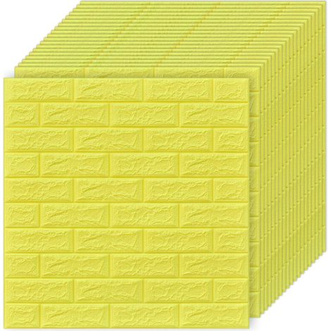 Carreaux adhésifs 3D imitation brique – 20 unités, pose rapide sur mur, imperméables, idéaux pour salon et chambre