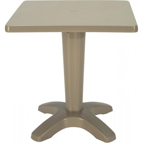 Tavolo ZAVOR da giardino in plastica 70x70 ribaltabile Marrone (1/3)