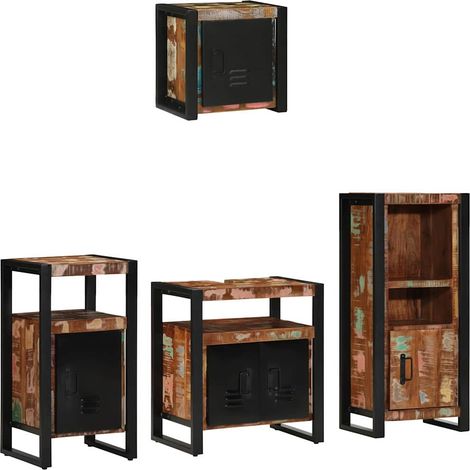 Maison Exclusive - Set di mobili per il bagno 4 pcs Legno Recuperato Massello