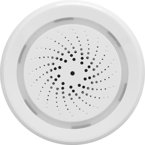 Alarme intelligente Wi-Fi avec moniteur de température et d'humidité, alerte sonore et lumineuse, commande vocale. Compatible avec Tuya.