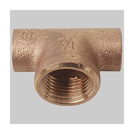 TEE BRONZO FEMMINA A SALDARE FEMMINA  12 x 1/2 x 12     MADE IN ITALY