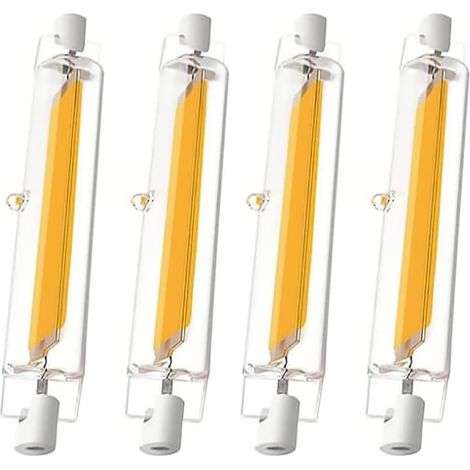 R7S LED Bulbs 78mm Dimmable 10W Warm White 3000K 1000LM R7S LED Equivalent to 100W Halogen Bulb, Flicker-Free R7s LED, 360° Beam Angle, 4 Pack (1/5)