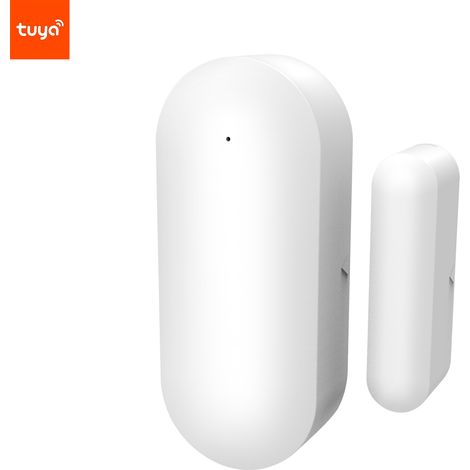 Sensori per porte WIFI, allarmi, rilevatori di ingresso magnetici wireless per finestre, sensore di contatto per applicazioni di sicurezza domestica tuya (2 pezzi). (1/5)