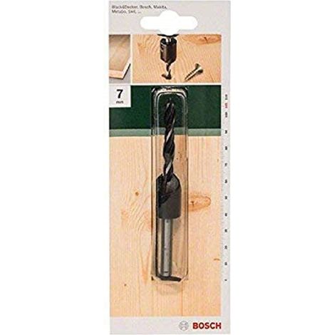 Mèches à bois hélicoïdale avec fraise à lamer 90° avec pointe de centrage Diamètre 7,0 mm Longueur 105 mm (1/4)