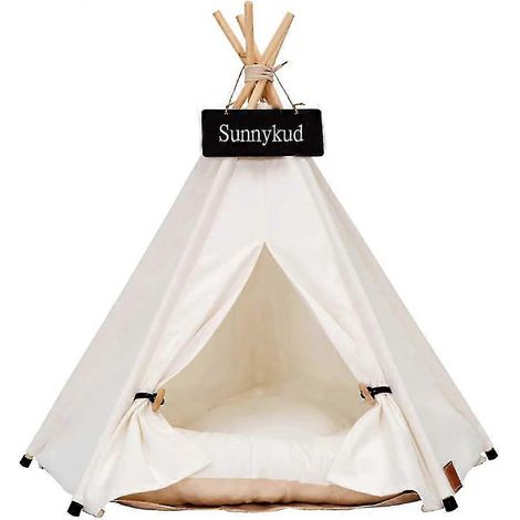 Tipi pour chien Sunnykud, coussin amovible et lavable (1/5)