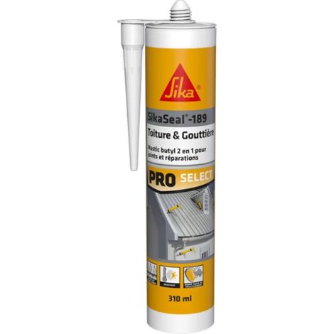 Sika – Mastic de fixation gris 310 ml – Pour toitures et gouttières – Résistant aux intempéries et UV – Application facile sur supports humides (1/8)