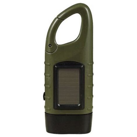 Soalr – Kurbelbetriebene Notfall-Taschenlampe, wiederaufladbar, solarbetrieben, Taschenlampe für Outdoor-Camping (1/4)
