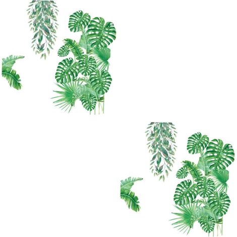2ensembles Autocollants Muraux Pvc Avec Motifs De Décorations Tropicales (1/5)