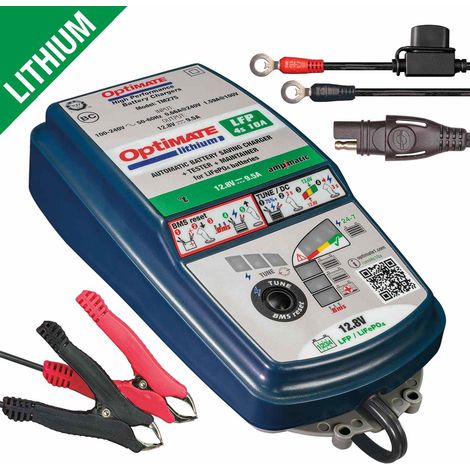Caricabatterie Optimate per batterie al litio 4S 12,8 V / 13,2 V, 10 A, 3-120 Ah, LIFEPO4 / LFP, SAE (EL)