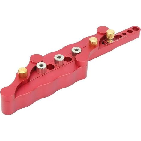 Localisateur de Gabarit de Cheville de Travail Du Bois, Positionneur de Guide de Perçage de Trou de Bois, Kit D'Outils de Localisation de Poinçon de Bricolage, accessoires de Menuiserie D'alliage D'al (1/5)
