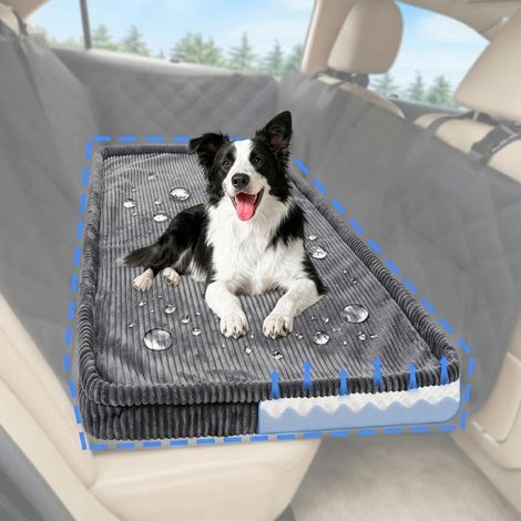 Hundebett Auto Dunkelgrau 127x62,5cm, Orthopädisch, Waschbar, Wasserdicht (1/5)