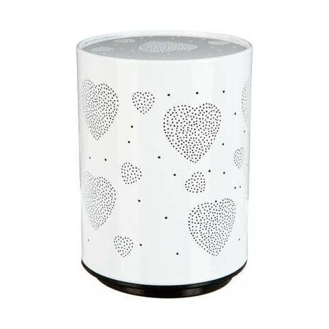 Lampada notturna a proiettore a forma di cuore per la cameretta dei bambini, bianca
