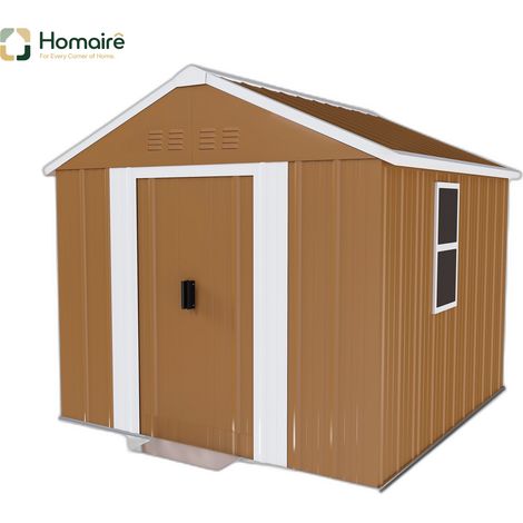 Gartenhaus aus Metall in Braun 180 x 96 x 194 cm HOMAIRE (1/5)