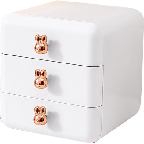 Meuble de bureau tiroir rangement bijoux accessoires cheveux boîte organisateur table dessus chambre dortoir bureau (1/5)