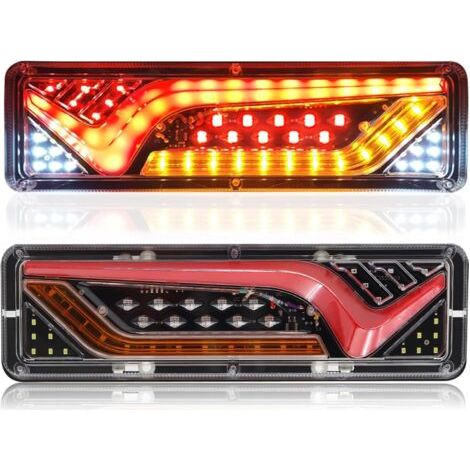 Applicable Feux Arrières Remorque LED Feux Remorque LED Feux Stop Feux Clignotant Multifonctionnel Feux Arrière pour Remorque, Camion, Caravane, Tracteur, 2PCS (1/5)