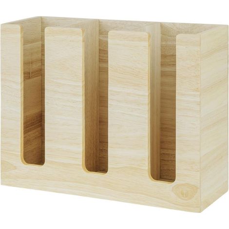 Organisateur de gobelets jetables en bois d'hévéa 340x120x240mm - Ref HX394 - Olympia (1/5)