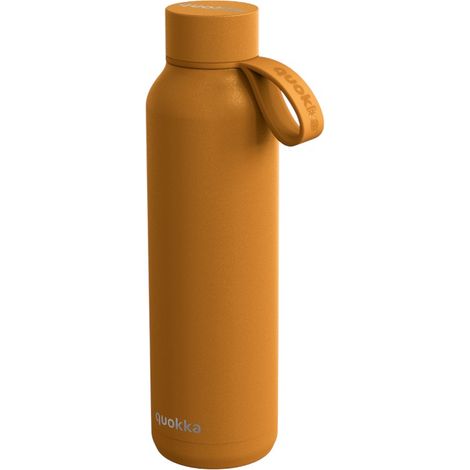 Quokka Solid mit Tragegurt - 630 ml Edelstahl-Thermosflasche mit Tragegurt (Senfgelb) (1/5)
