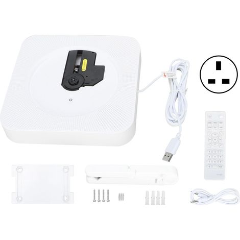 Lecteur CD mural avec télécommande Bluetooth, portable pour décoration murale à la maison, Royaume-Uni (1/5)