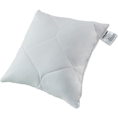 Almohada antialérgica 40x40 Happy blanca acolchada de microfibra de poliéster Inter Widex