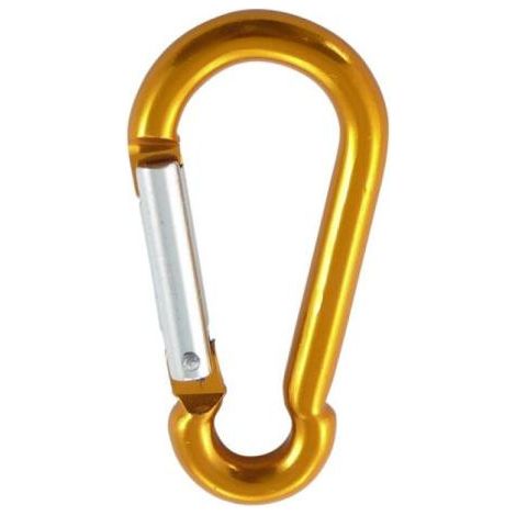 Mousqueton POMPIER 6X60 jaune Aluminium