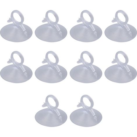 10 Pieces Rubber Suction Cup, PVC Mini Plastic Transparent Anti-Collision Suction Cup Replacement with Pull Ring for Outdoor Kitchen Bathroom Window Mirror Wall Hanging Home Decoration (1/5)