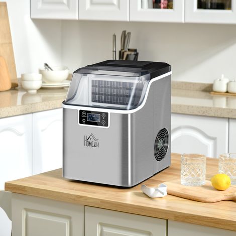 Macchina per cubetti di ghiaccio, distributore di cubetti di ghiaccio, fabbricatore di ghiaccio, 20 kg/24 ore, fabbricatore di cubetti di ghiaccio da 2,3 litri con serbatoio dell'acqua da 3,2 litri, a