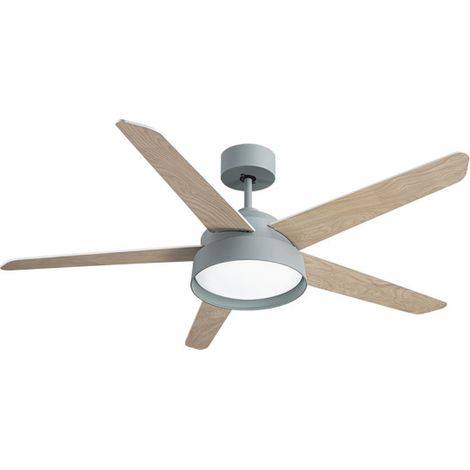 FABRILAMP Ventilator 25w Dc Green Lebeche 5 Flügel Rev. White/beech 6 Speed 3000-4000-6000k 132d Remote,Memory And Timer (1/2)