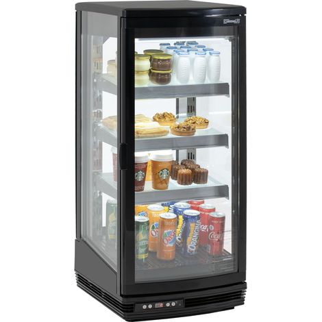 Mini Vitrine Réfrigérée 93 L Noire - Casselin