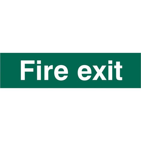 Scan 5204 Fire Exit Text Only - PVC 200 x 50mm SCA5204