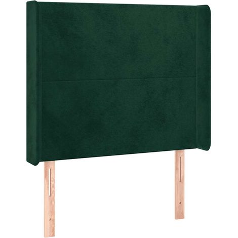 Maison Exclusive - Testiera ad Orecchio Verde Scuro 103x16x118/128cm in Velluto (1/5)