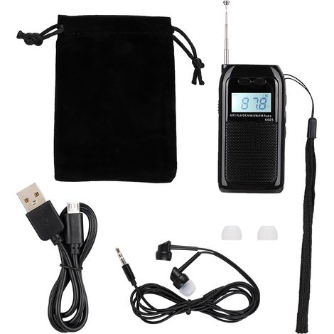 Radio FM Portable Mini avec Réception MW, Lecteur MP3 Stéréo et Accord Numérique (1/5)