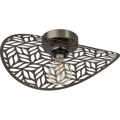 Plafoniera Contemporanea Swaby Acciaio Bronzo 1 Luce E27 Ip20