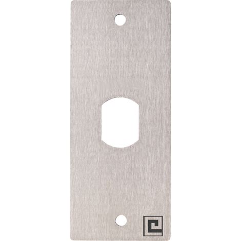 Plaque inox 40x100mm T25 avec 2 vis antivandales - HERACLES - PCA-PL40PP