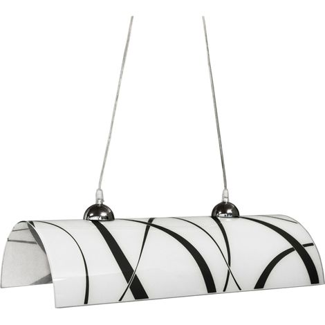 LAMPADARIO2XE27 M.CROMO V.LASTRA NERO