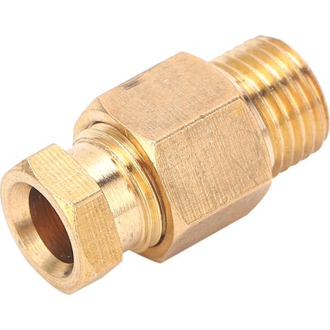 Raccord coudé en laiton pour tuyau d'huile, adaptateur de connexion droit PD610 (1/5)