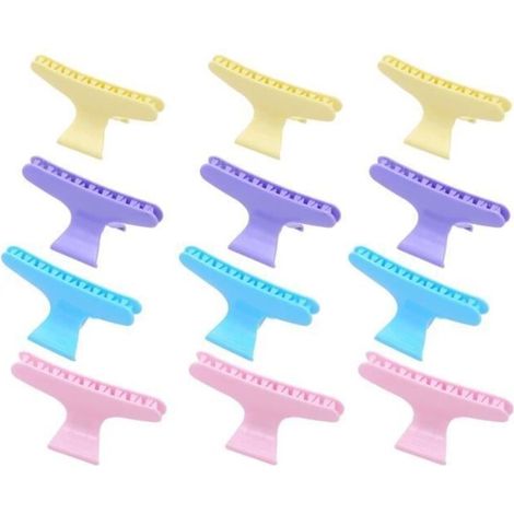 Pince à Cheveux - Non spécifié - 12 Pcs - Plastique - Mixte - Antidérapante (1/4)
