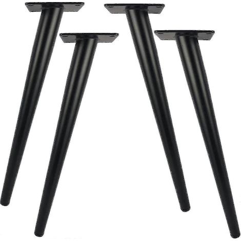 Lot de 4 pieds de table en métal de 30 cm de long pour meubles modernes : commode, armoire, bureau, chaise, pouf. Supporte jusqu'à 800 kg. (1/5)