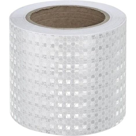 Reflective White, 10 cm x 10 m, Reflective Safety Warning Strips, Self-Adhesive Stickers for Car, Truck, Motorcycle, Boat, Bicycle, Trailer (1/4)