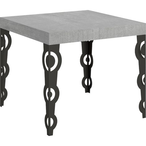 Tavolo Allungabile 90-246x90x77 cm Karamay Cemento (1/4)