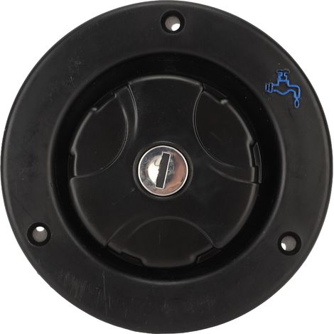Trappe d'arrivée d'eau ronde avec verrou, remplissage par gravité, pour camping-car, caravane ou camping-car. (1/5)